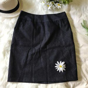 3x$25 Merona Jean-Like Fabric Lined Skirt w Side Zip, 4